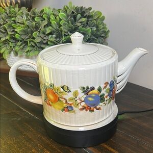Ceramic Teapot with Floral Design